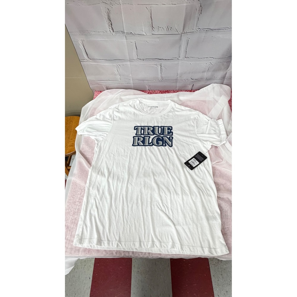 True Religion Bold True RLGN Tee White Graphic Logo T-Shirt 3XL 107196